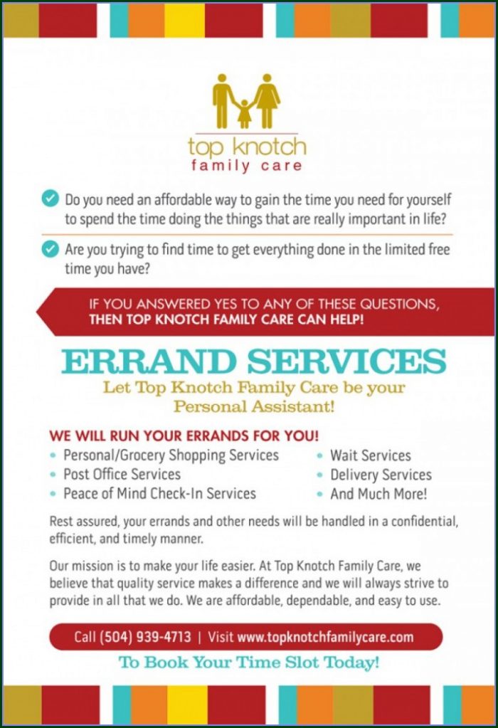 Errand Runner Errand Service Flyer Template Errand Runner Errand Service Flyer Template