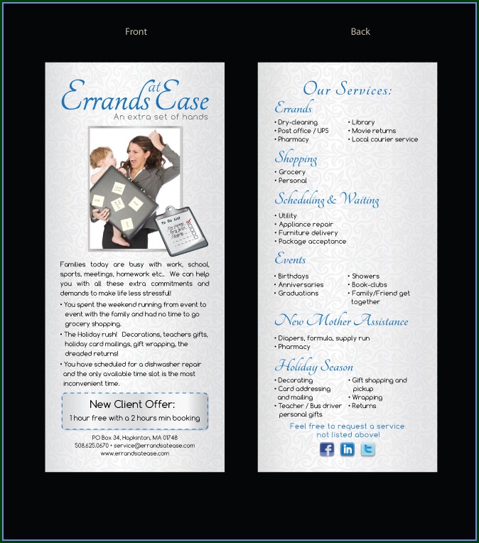 Errand Service Flyer Template Errand Service Flyer Template