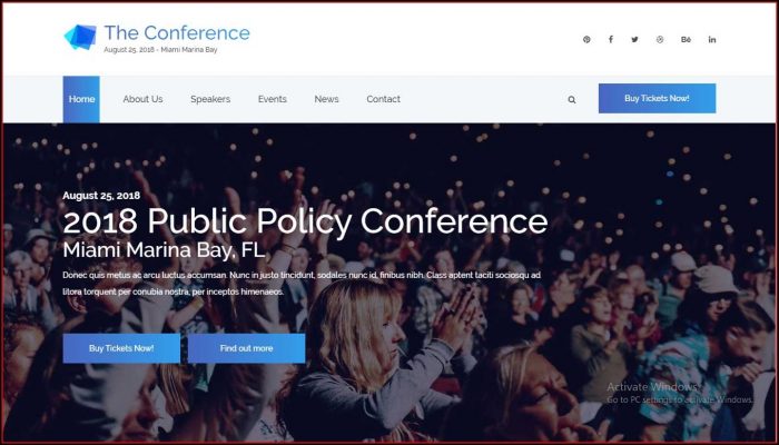 Event Management Website Templates Bootstrap Event Management Website Templates Bootstrap
