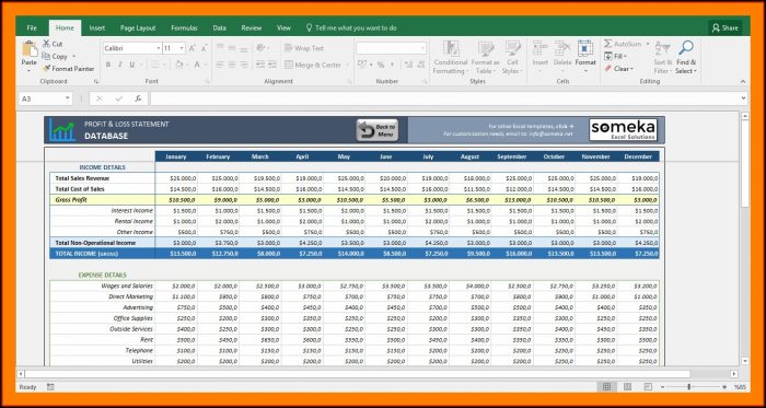 Excel Profit And Loss Template Free Excel Profit And Loss Template Free
