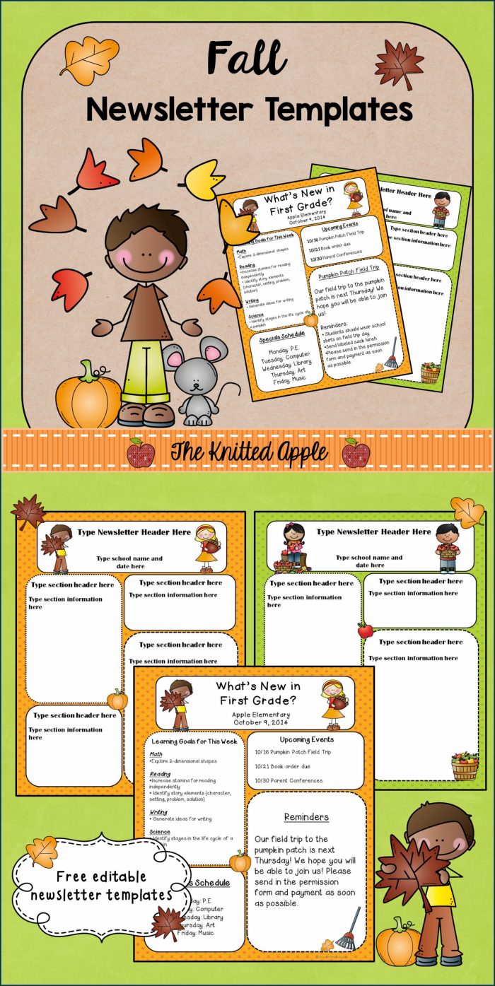 Fall Newsletter Templates Free Fall Newsletter Templates Free