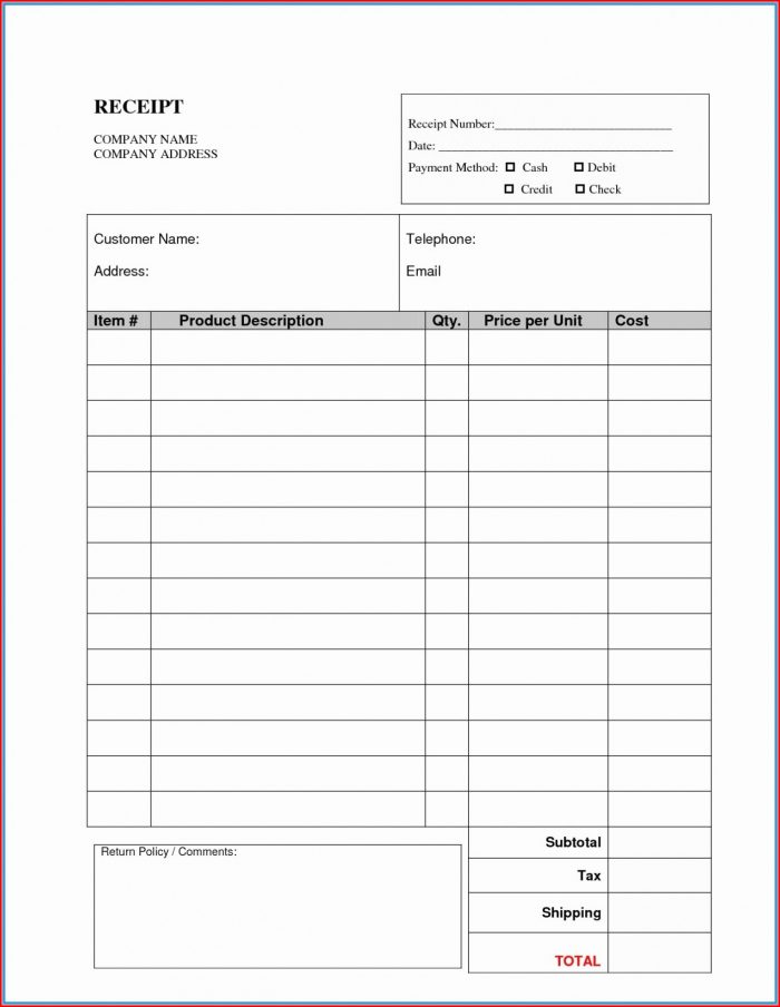 Fillable Free Printable Blank Invoice Templates Fillable Free Printable Blank Invoice Templates