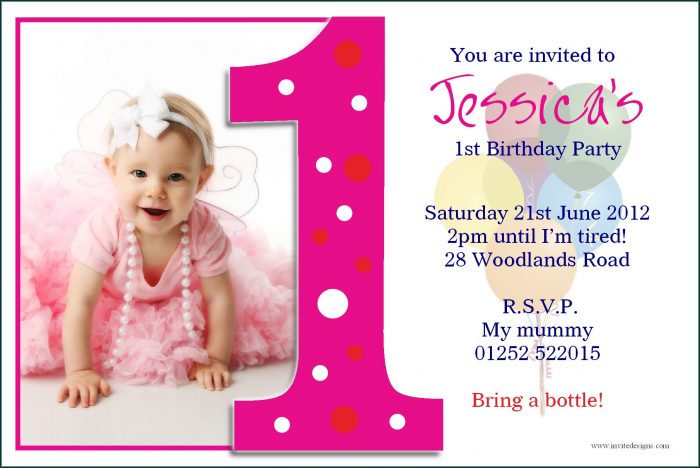 First Birthday Templates Invitations Free First Birthday Templates Invitations Free