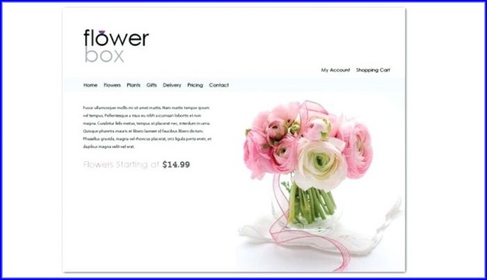 Florist Website Templates Free Florist Website Templates Free