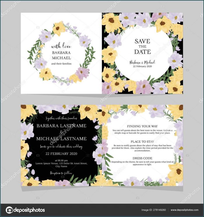 Folded Invitation Card Template Folded Invitation Card Template