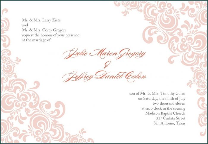 Formal Invitation Template Free Formal Invitation Template Free