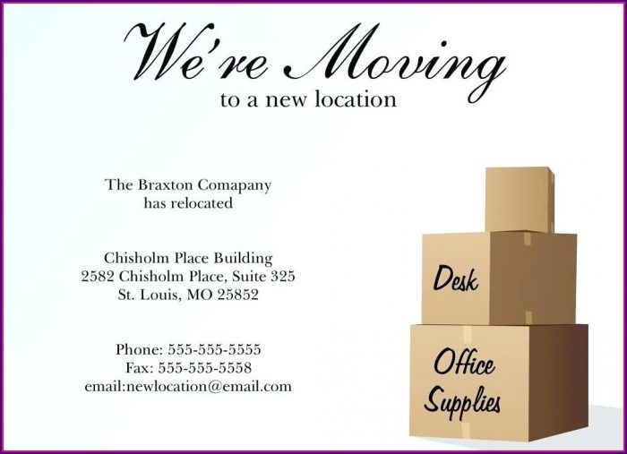 Free Business Moving Announcement Template Free Business Moving Announcement Template
