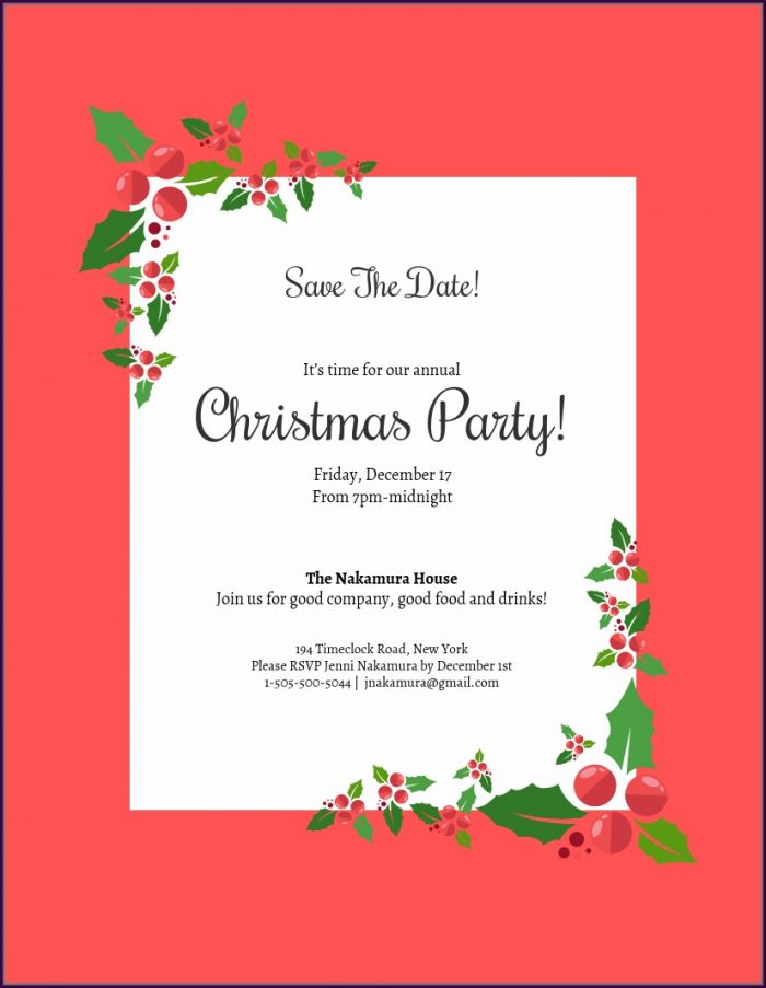 Free Christmas Holiday Party Email Invitation Template For Outlook Free Christmas Holiday Party Email Invitation Template For Outlook