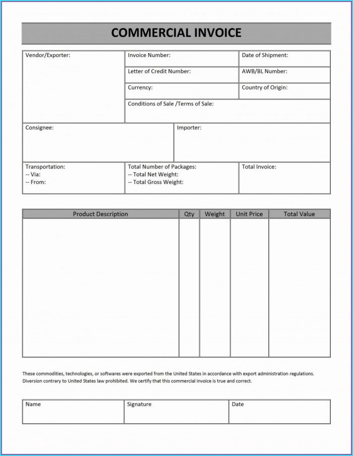 Free Commercial Invoice Template Australia Free Commercial Invoice Template Australia