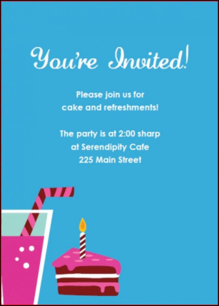 Free Dessert Party Invitation Templates Free Dessert Party Invitation Templates