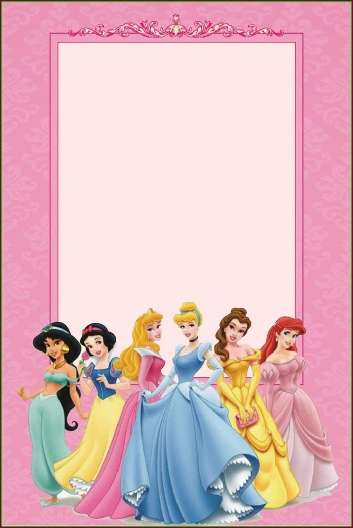 Free Disney Princess Invitation Templates Free Disney Princess Invitation Templates
