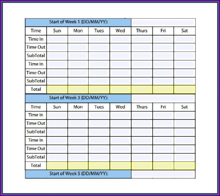Free Monthly Timesheet Template Free Monthly Timesheet Template