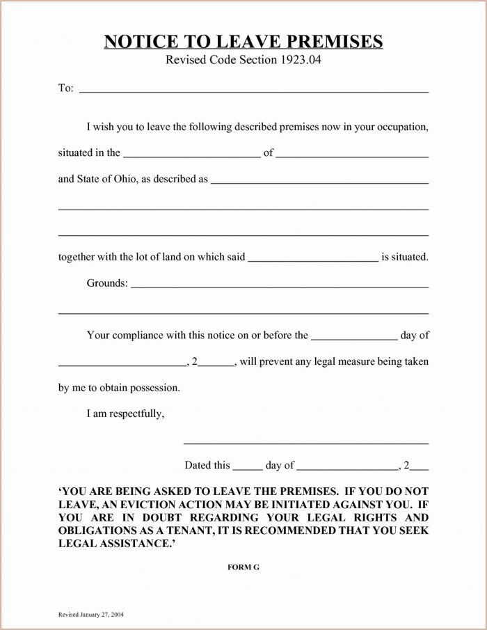 Free Printable Eviction Notice Template Ohio Free Printable Eviction Notice Template Ohio