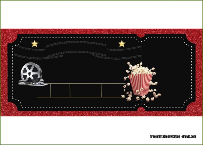 Free Printable Movie Party Invitation Template Free Printable Movie Party Invitation Template