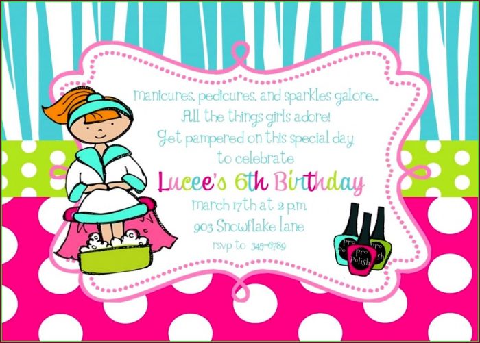 Free Printable Spa Party Invitation Template Free Printable Spa Party Invitation Template