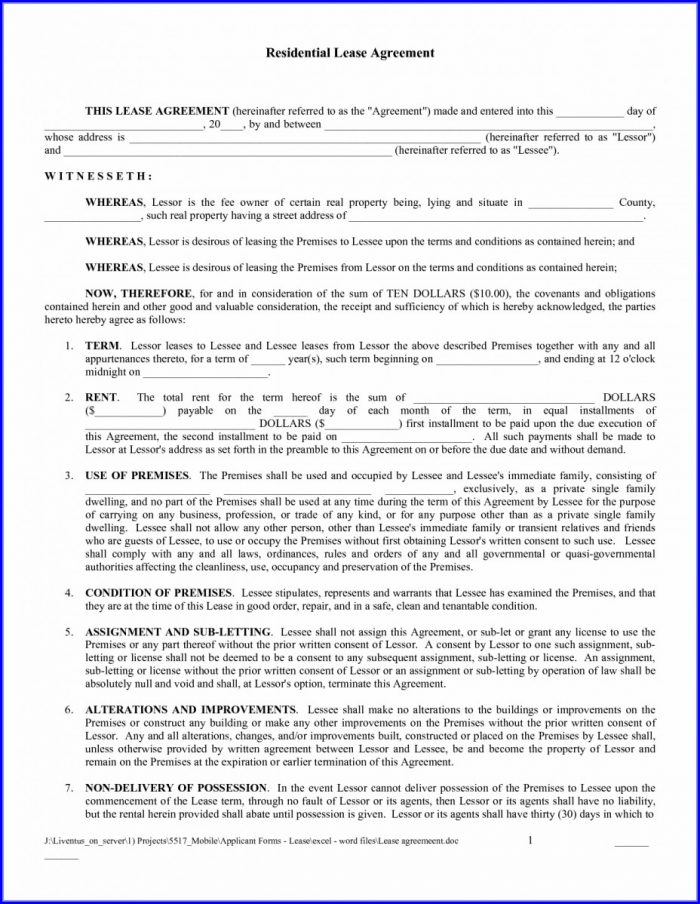 Free Printable Template Free Printable Rental Lease Agreement Free Printable Template Free Printable Rental Lease Agreement