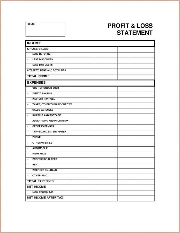 Free Profit And Loss Template Pdf Free Profit And Loss Template Pdf