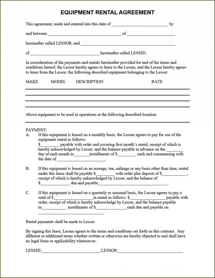 Free Rental Agreements Templates Free Rental Agreements Templates
