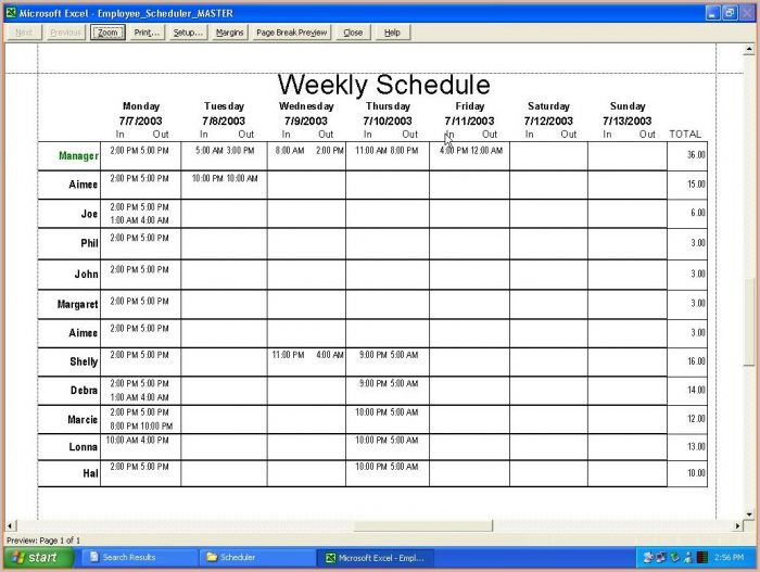 Free Scheduling Templates For Employee Scheduling Free Scheduling Templates For Employee Scheduling