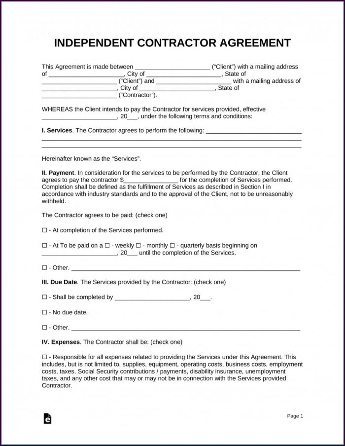 Free Self Employed Contract Template Uk Free Self Employed Contract Template Uk