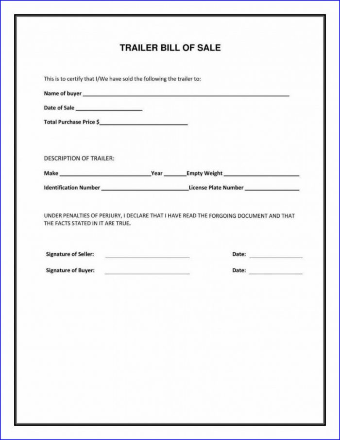 Free Template For Vehicle Bill Of Sale Free Template For Vehicle Bill Of Sale