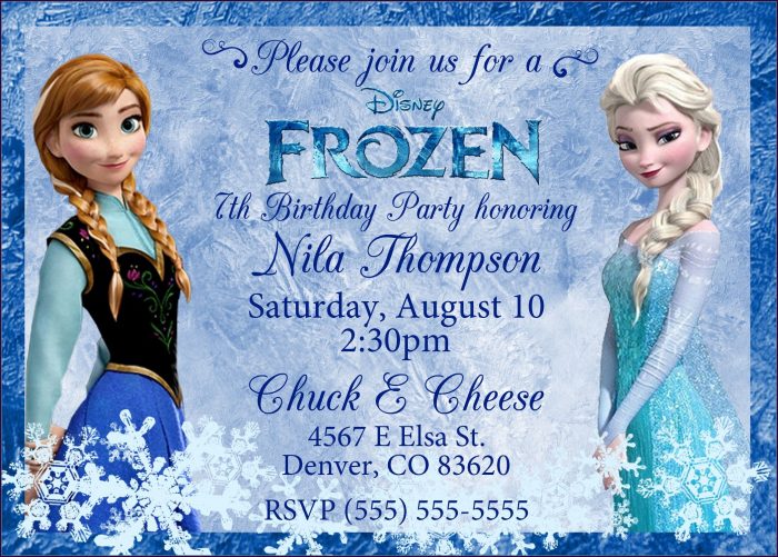 Frozen 2 Birthday Invitation Card Template Frozen 2 Birthday Invitation Card Template