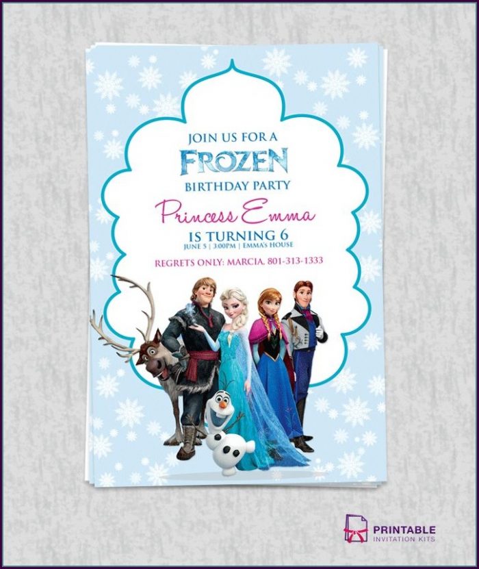 Frozen Birthday Card Template Free Frozen Birthday Card Template Free