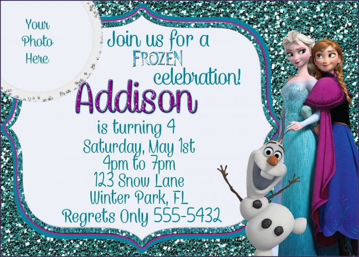 Frozen Birthday Invitation Card Template Frozen Birthday Invitation Card Template