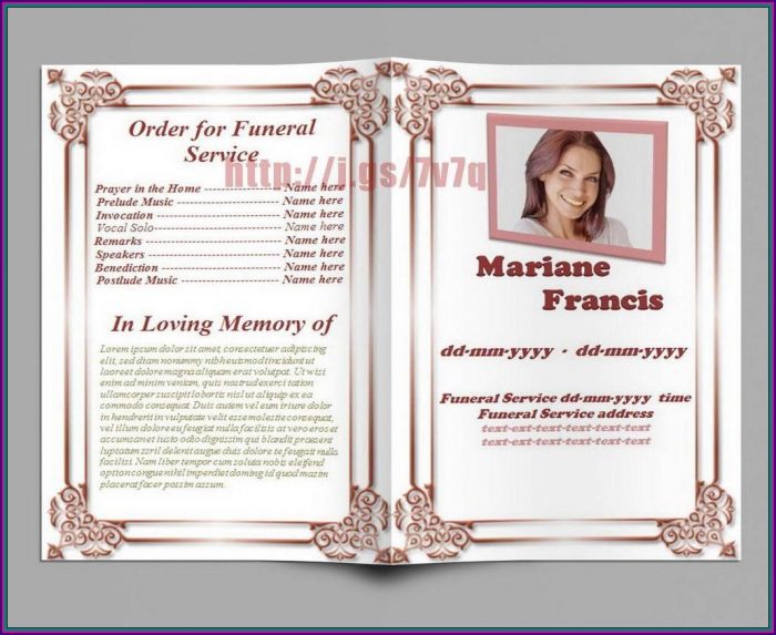 Funeral Program Funeral Booklet Template Funeral Program Funeral Booklet Template