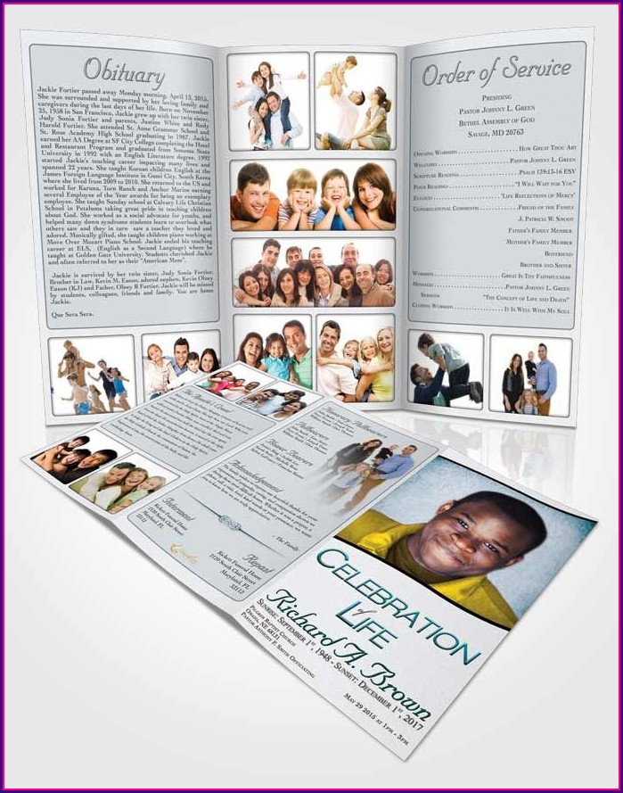 Funeral Program Obituary Template Free Funeral Program Obituary Template Free