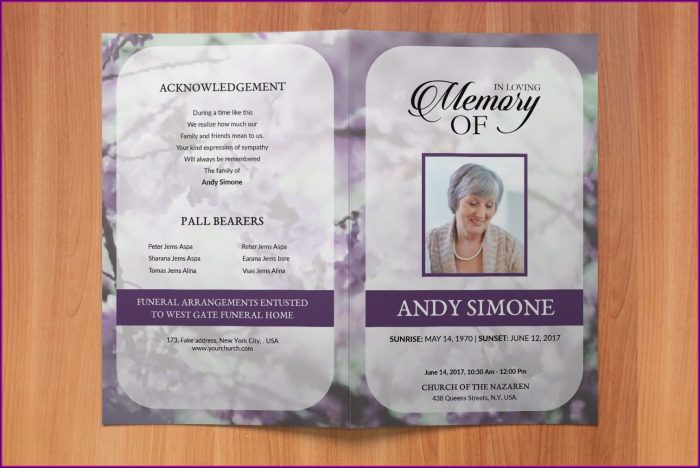 Funeral Program Obituary Template Word Funeral Program Obituary Template Word