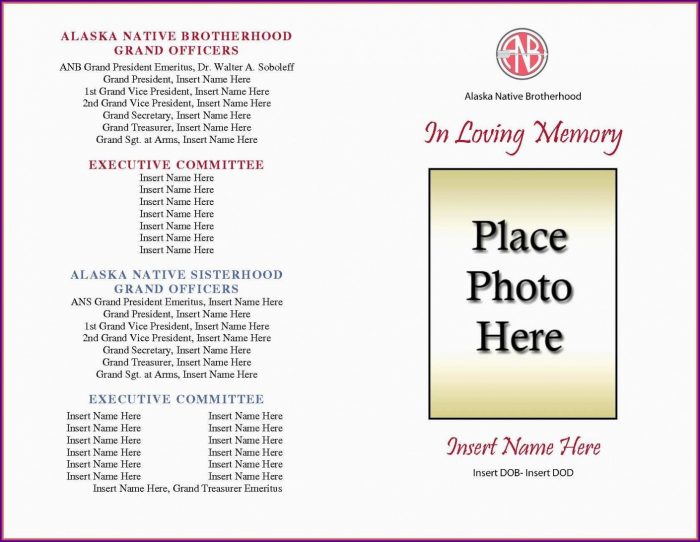 Funeral Service Booklet Template Funeral Service Booklet Template