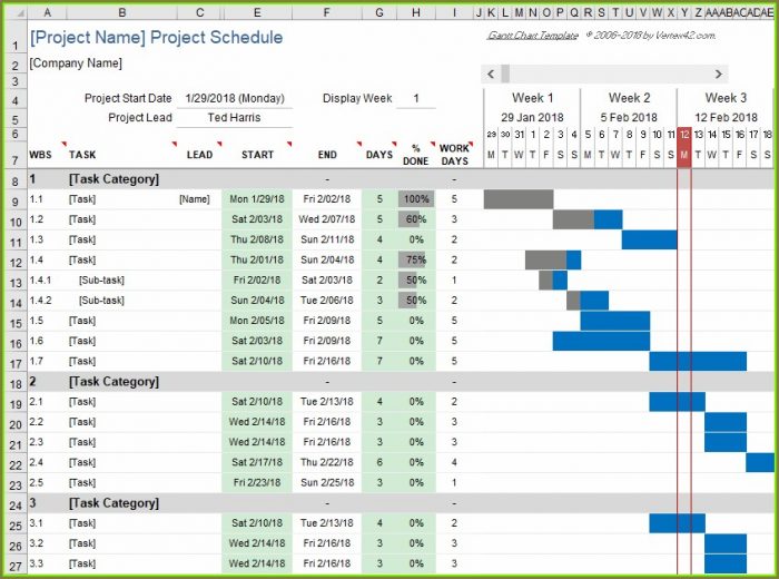 Gantt Excel Template Free Gantt Excel Template Free