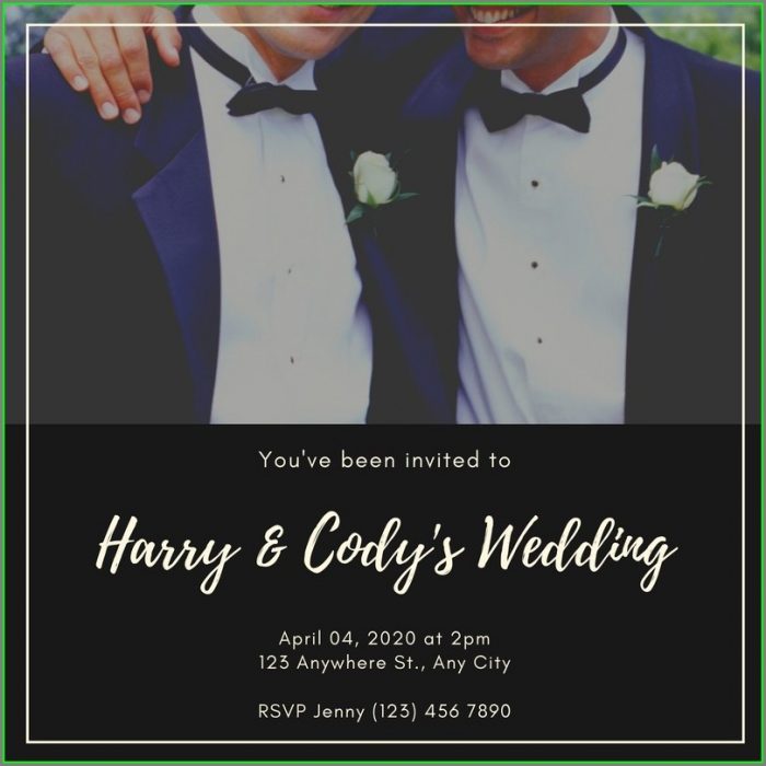 Gay Wedding Invitation Templates Gay Wedding Invitation Templates