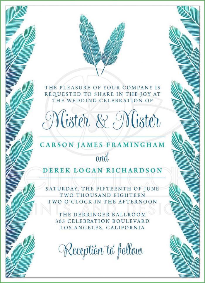 Gay Wedding Invitation Templates Free Gay Wedding Invitation Templates Free