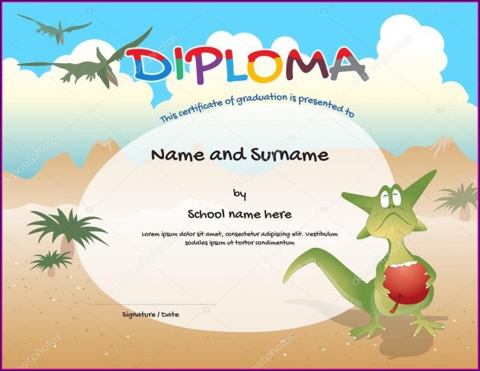 Graduation Kindergarten Certificate Template Graduation Kindergarten Certificate Template