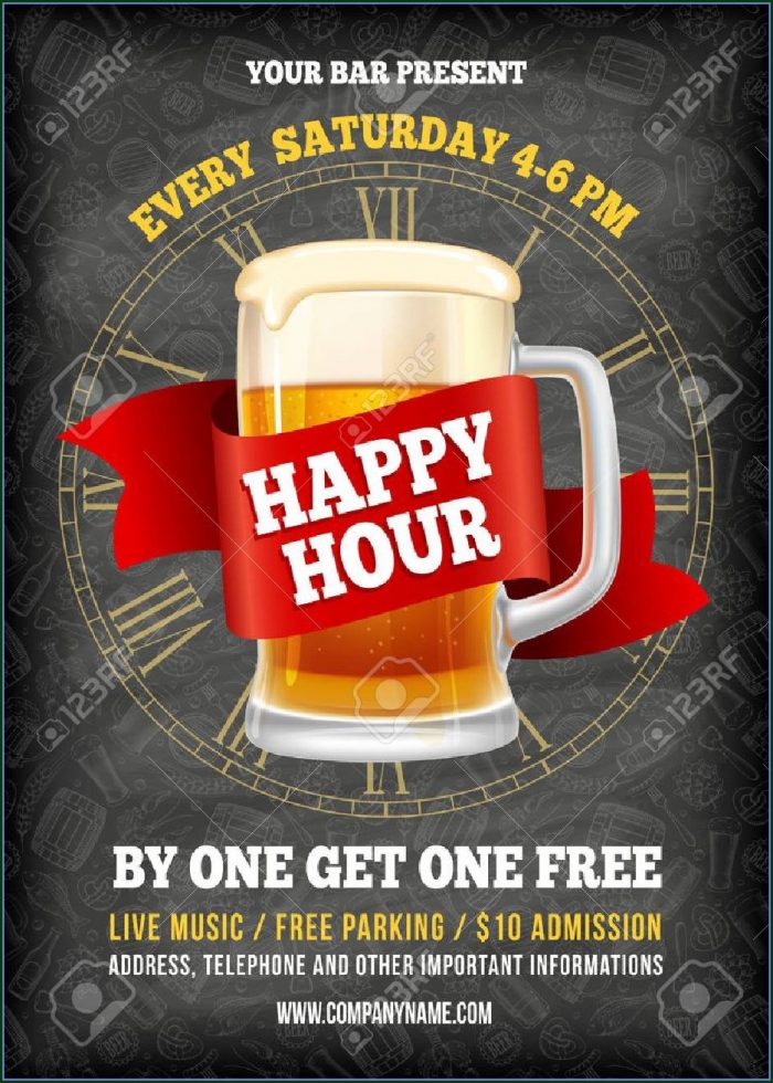 Happy Hour Invitation Flyer Template Free Happy Hour Invitation Flyer Template Free
