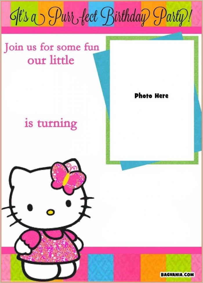 Hello Kitty Invitation Template Blank Hello Kitty Invitation Template Blank