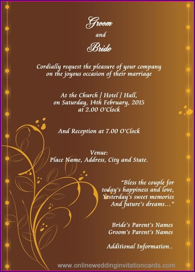 Hindu Wedding Card Templates Hindu Wedding Card Templates