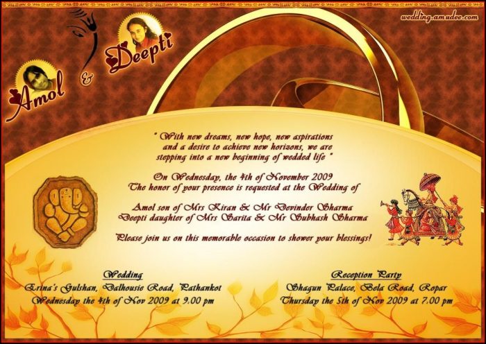 Hindu Wedding Invitation Templates Free Download Hindu Wedding Invitation Templates Free Download