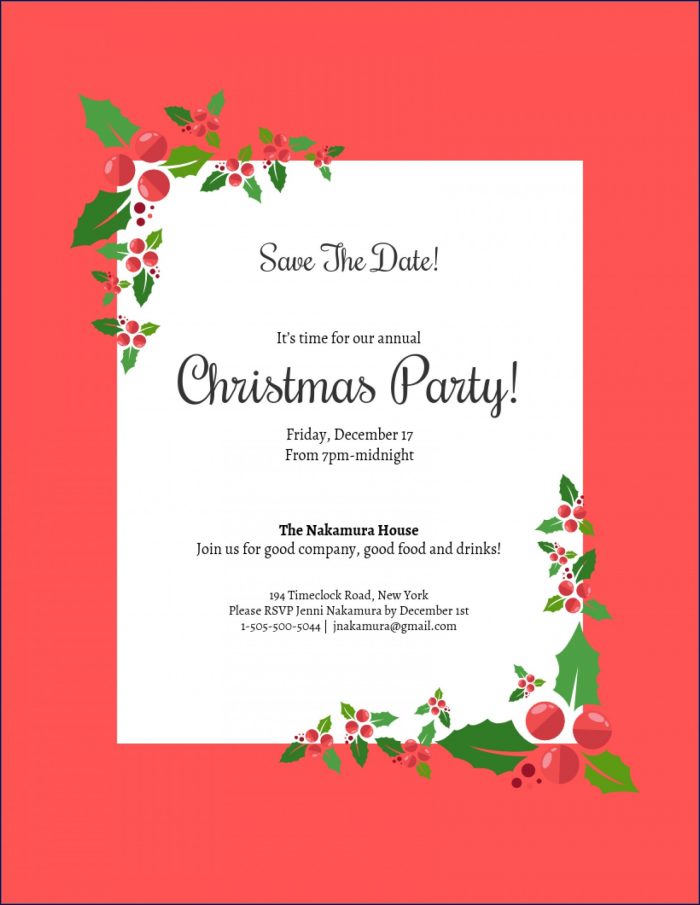 Holiday Party Email Invitation Template Holiday Party Email Invitation Template