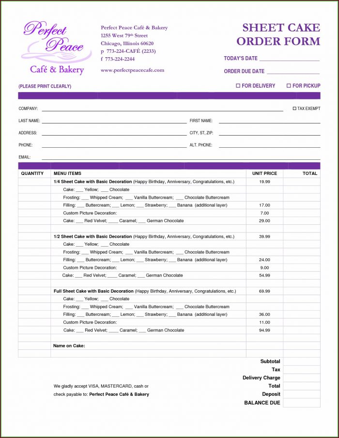 Home Bakery Invoice Template Home Bakery Invoice Template