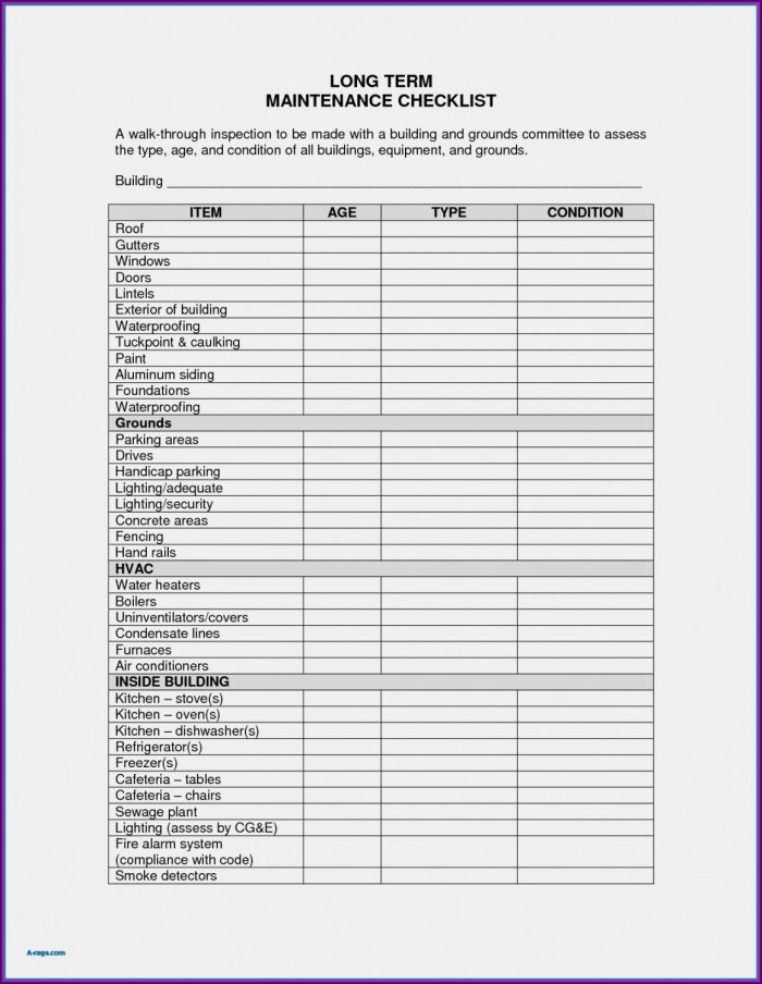 Hotel Maintenance Checklist Template Hotel Maintenance Checklist Template
