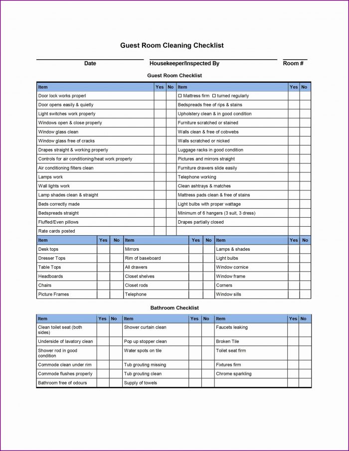 Hotel Room Maintenance Checklist Template Hotel Room Maintenance Checklist Template