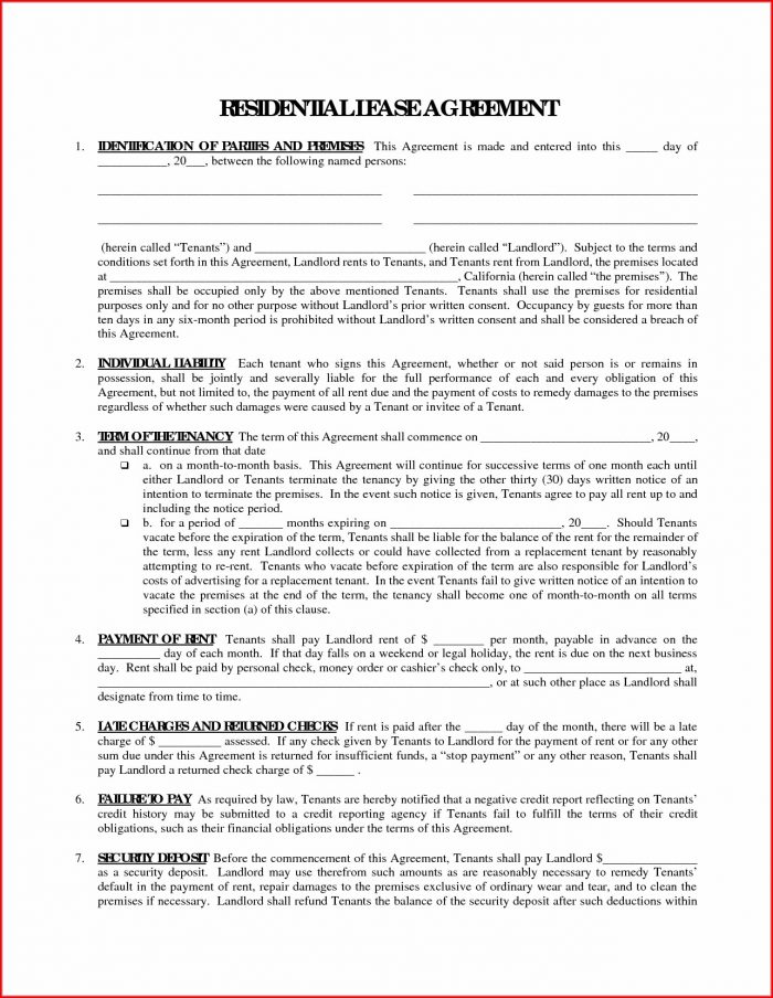House Rental Agreements Templates House Rental Agreements Templates