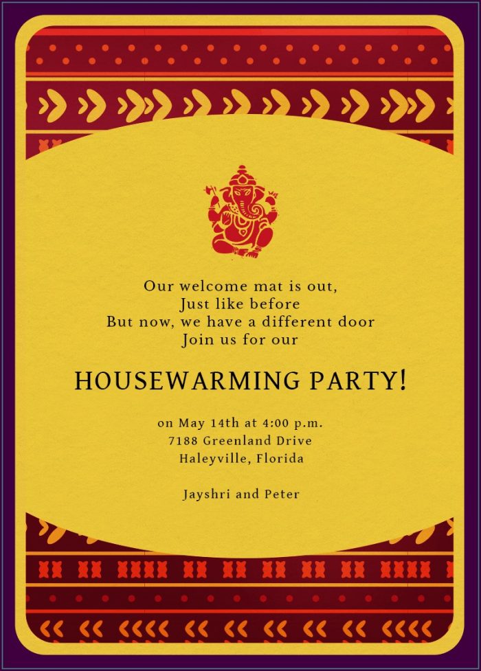Housewarming Invitation Template Indian Housewarming Invitation Template Indian