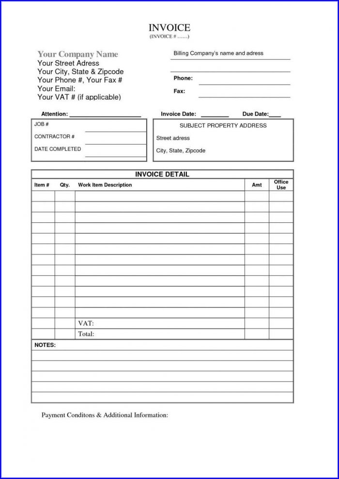 Independent Contractor 1099 Invoice Template Independent Contractor 1099 Invoice Template