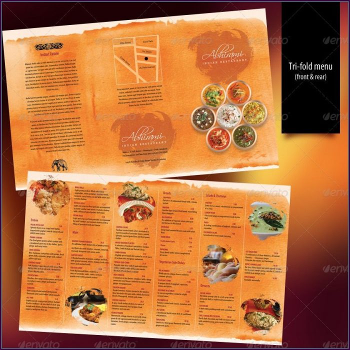 Indian Restaurant Menu Design Template Indian Restaurant Menu Design Template