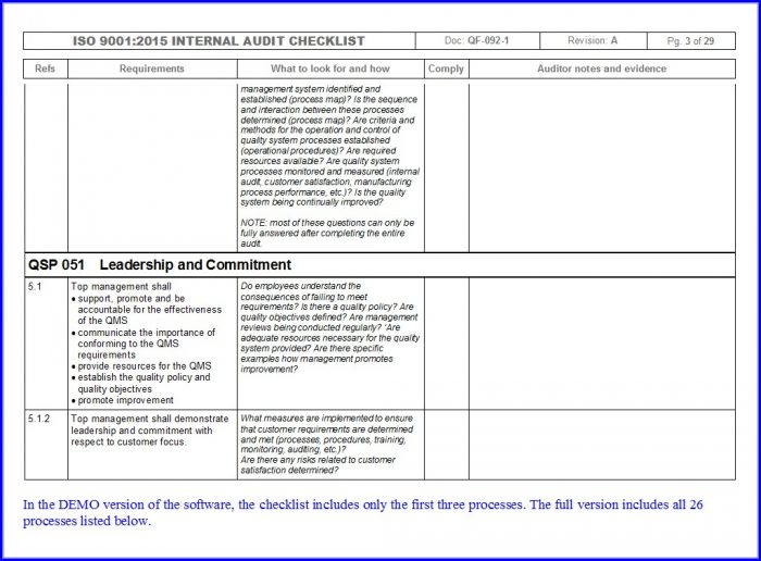 Internal Audit Schedule Template Iso 9001 2015 Internal Audit Schedule Template Iso 9001 2015