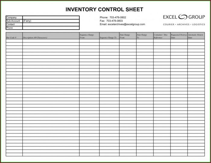 Inventory Control Template With Count Sheet For Excel Inventory Control Template With Count Sheet For Excel